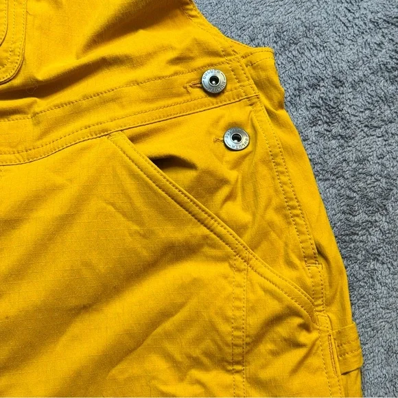 Duluth Trading Co Women's Heirloom Garden Bib Overall Shorts XXL Mustard Yellow - Picture 5 of 15